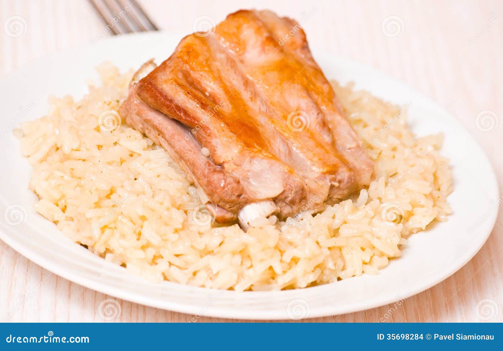 Ribs with rice stock photo. Image of juicy, bone, braised 35698284