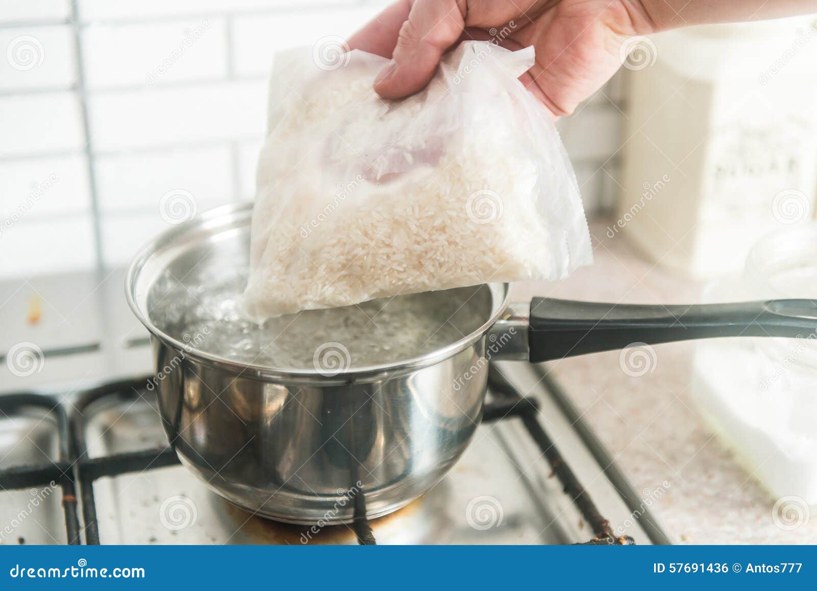 Rice and boiling water stock photo. Image of food, prepare 57691436