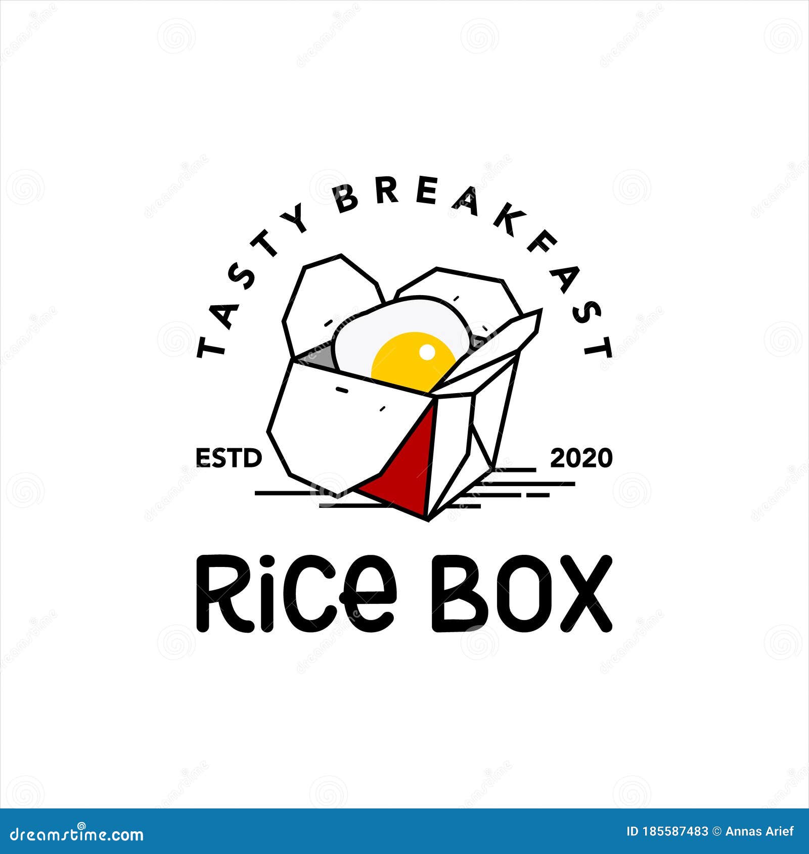 rice-box-logo-stamp-food-label-simple-pack-meal-stock-vector-illustration-of-design-away