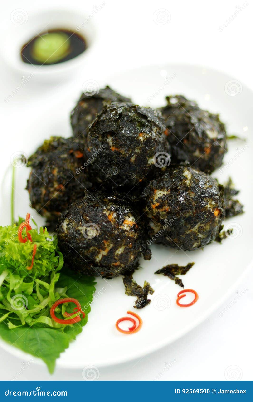 Rice Cake with Hot Chili Cheese Sauce Stock Photo Image of food