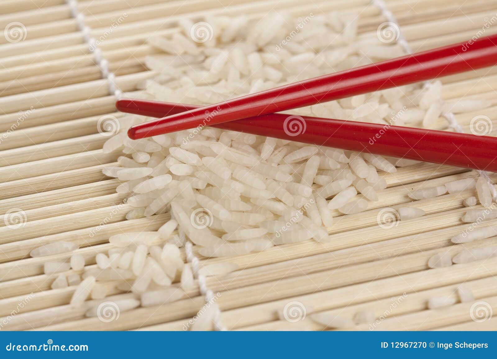 Rice and Chopsticks stock photo. Image of culture, oriental 12967270