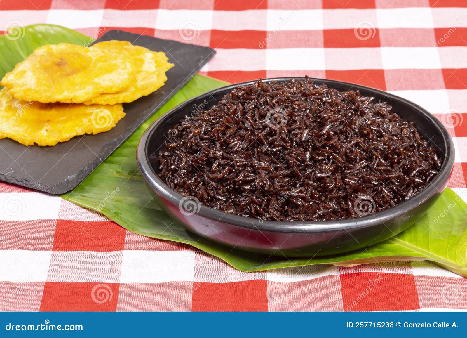 Rice with Coconut Typical Dish of the Caribbean Coast Stock Photo