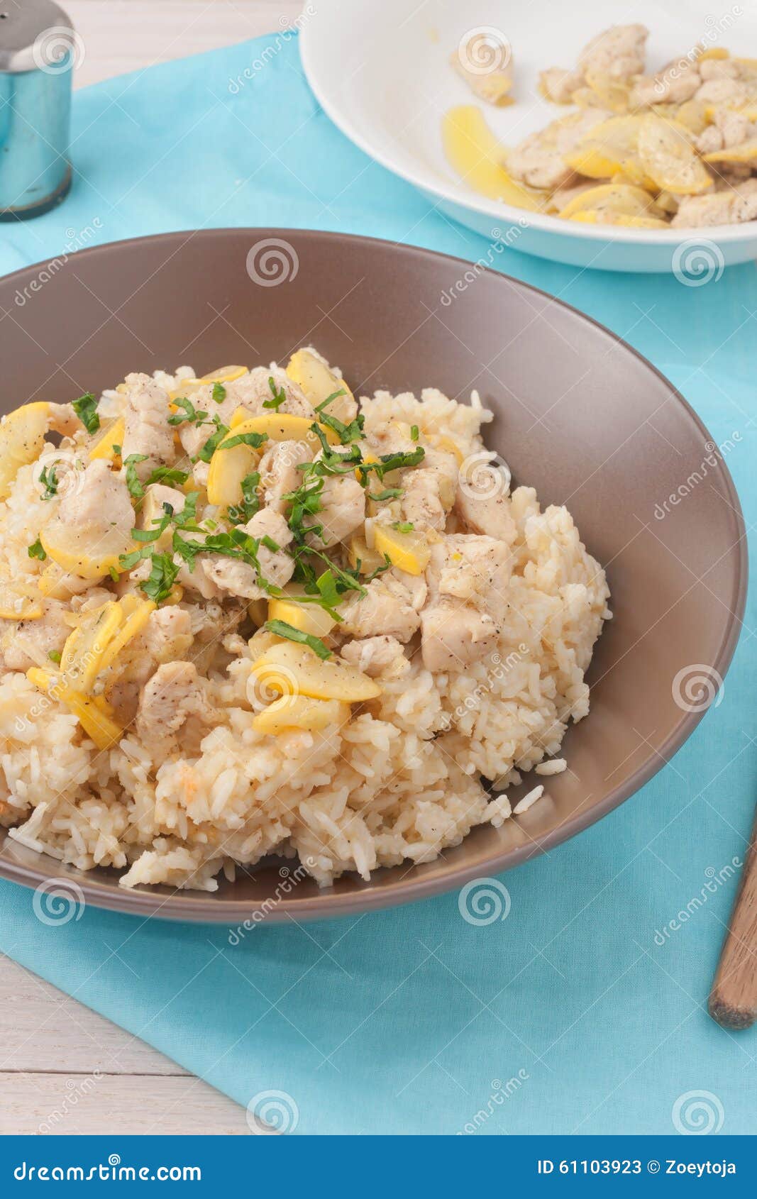 Rice Cooked in Chicken Stock and Stir Fried with Stock Image - Image of