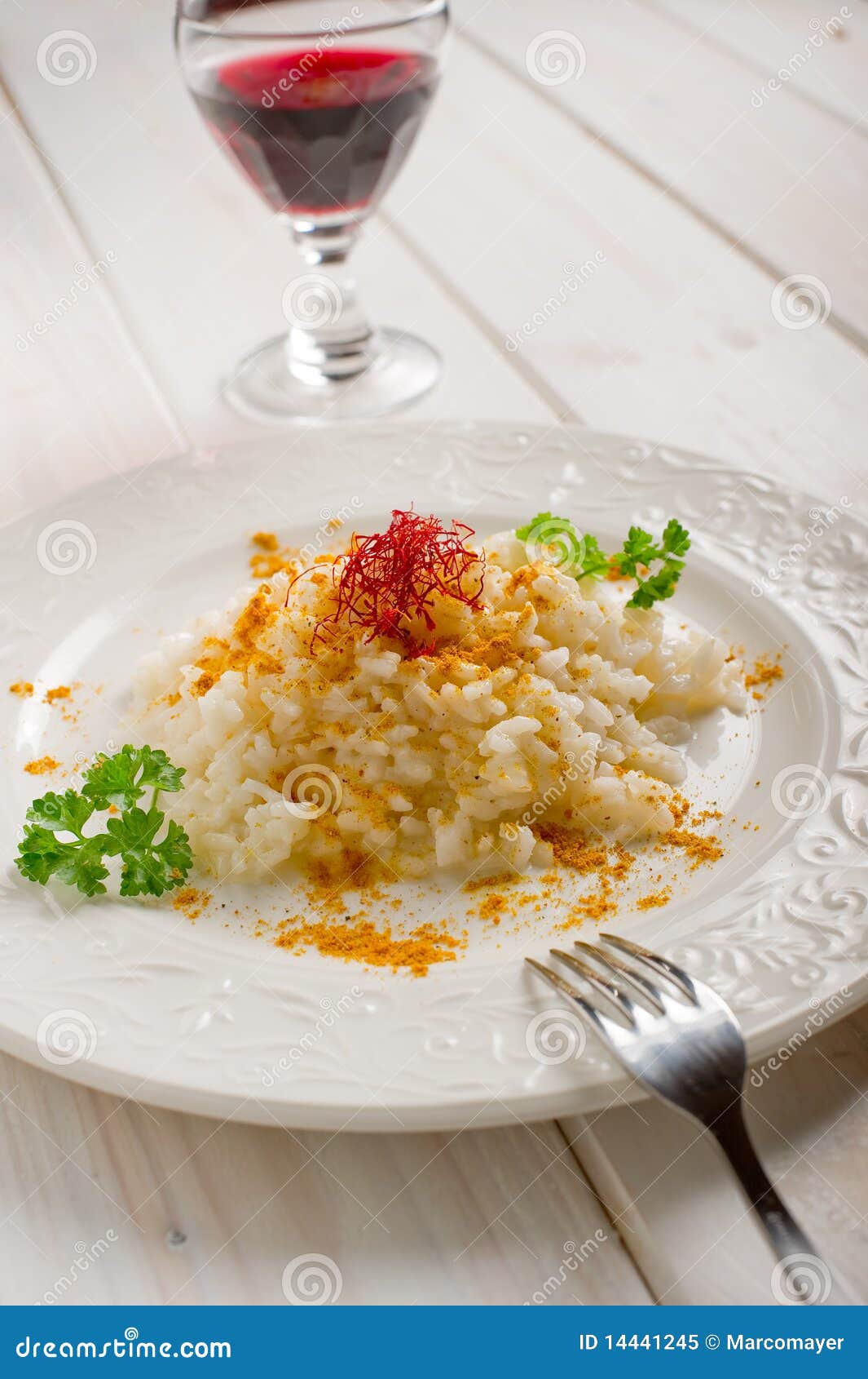 Rice with Curry and Saffron Stock Image Image of detail, elegance