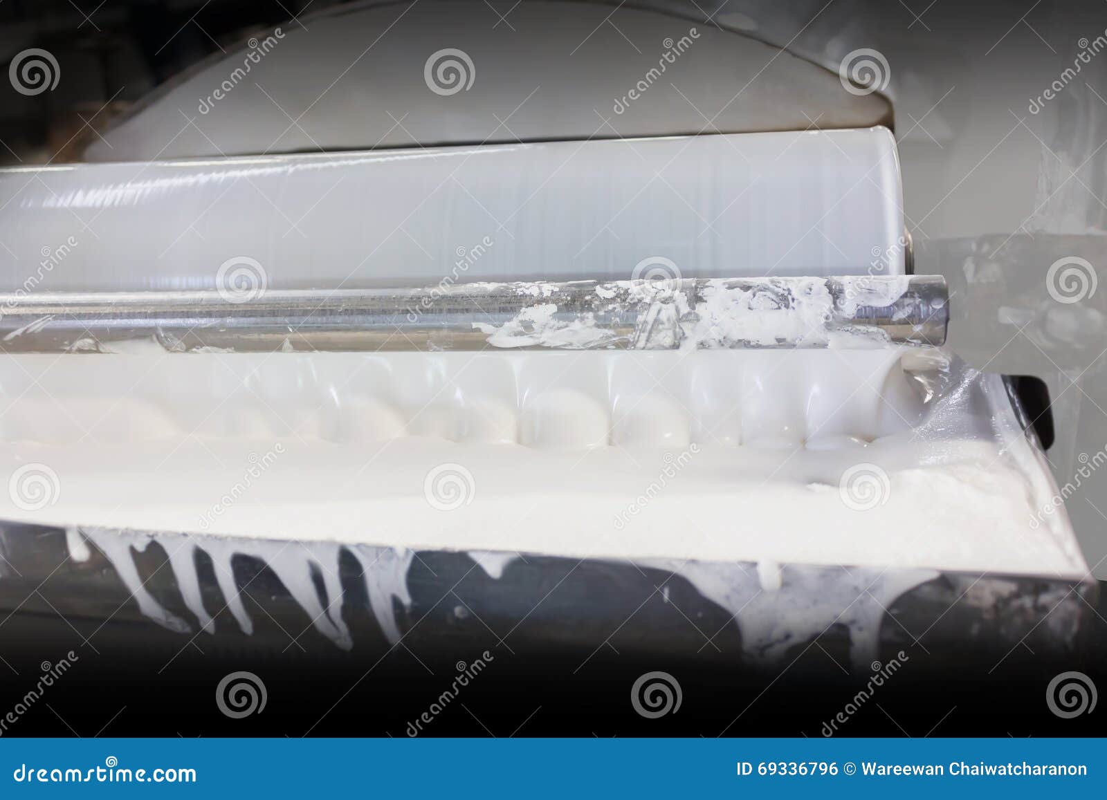 Rice Flour and Water Mix, Noodle Method Procedure Stock Photo Image