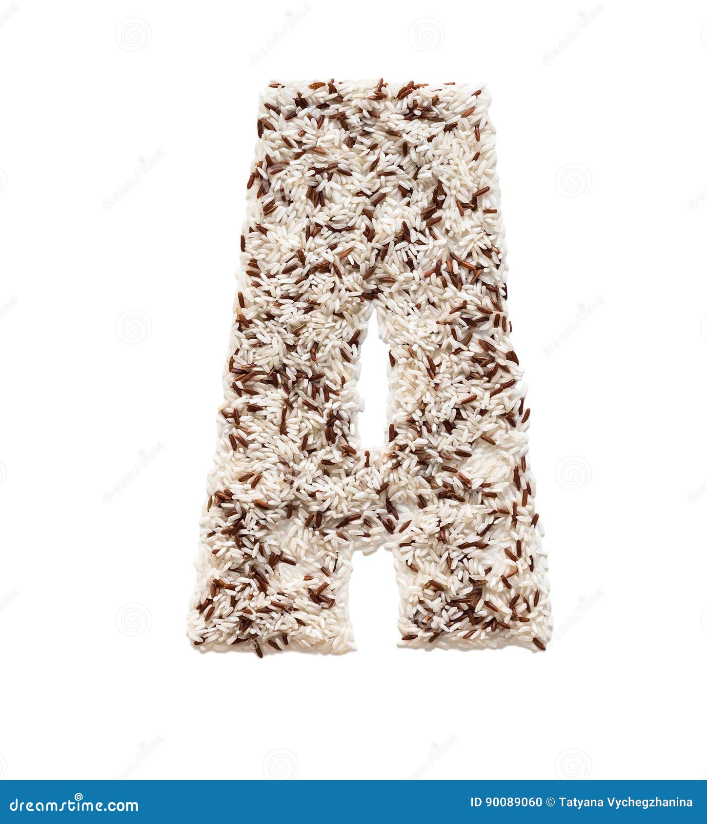 Rice Grain Forming an Alphabet Letter a Stock Photo Image of dieting