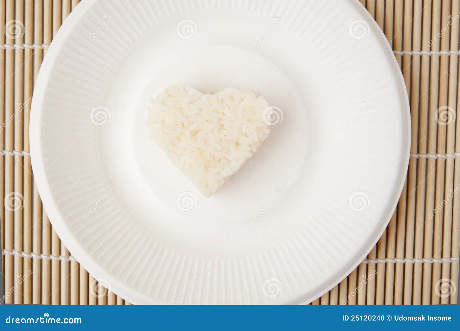 Rice Heart Shape Stock Photo Image 25120240