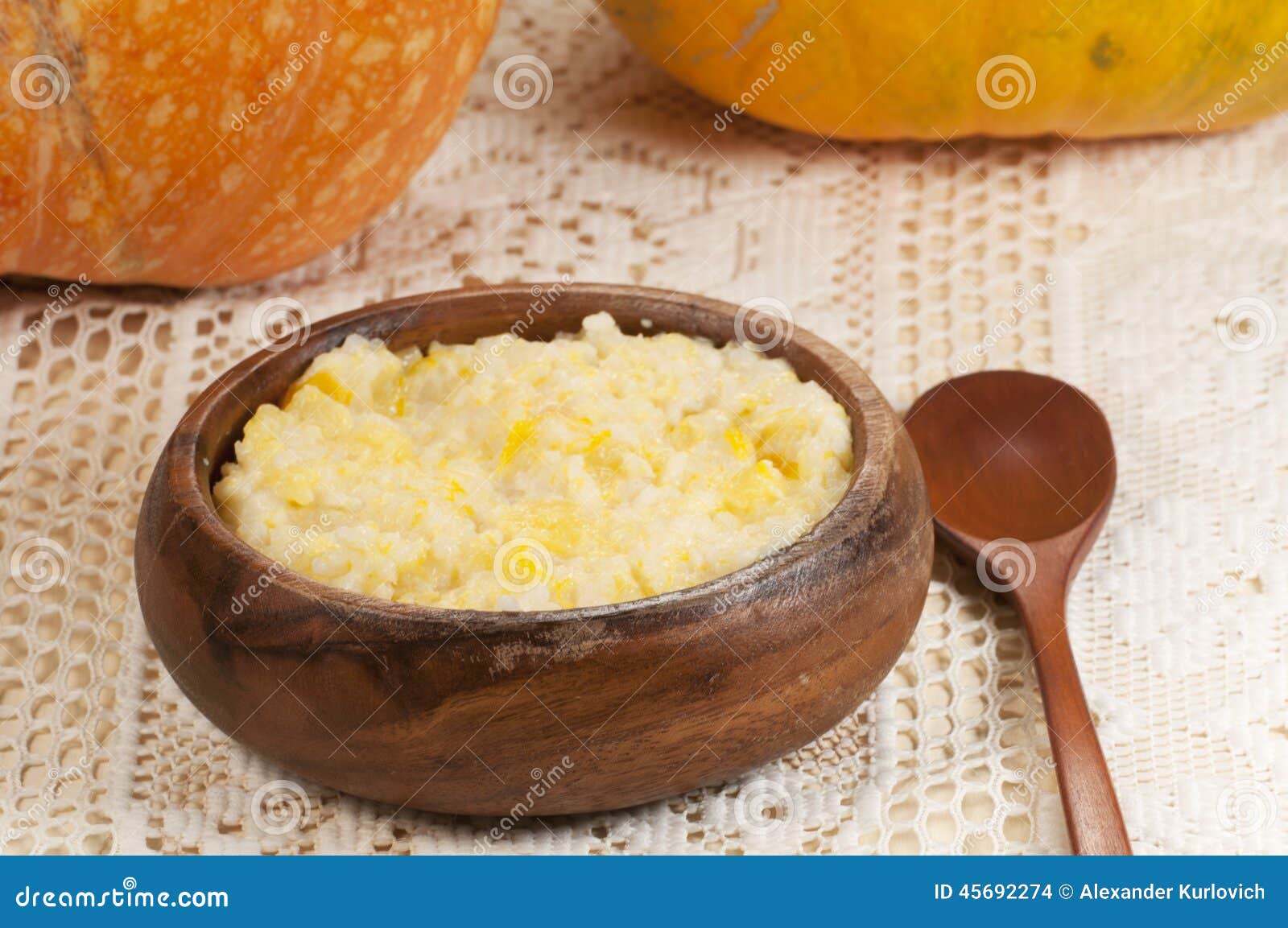 Rice kasha with pumpkin stock photo. Image of milk, healthy 45692274