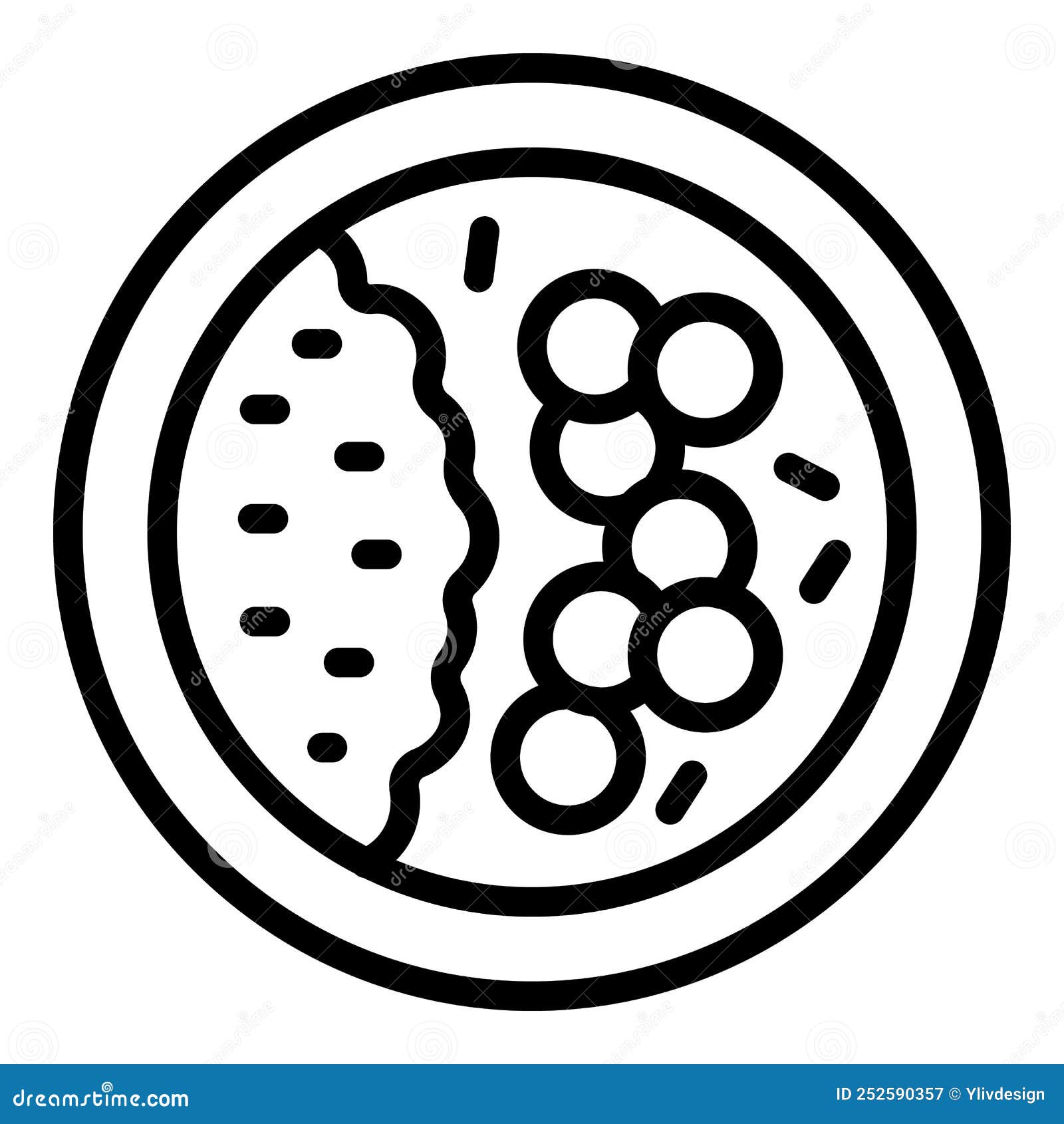 Rice Meat Menu Icon Outline Vector. Asian Roll Stock Illustration ...