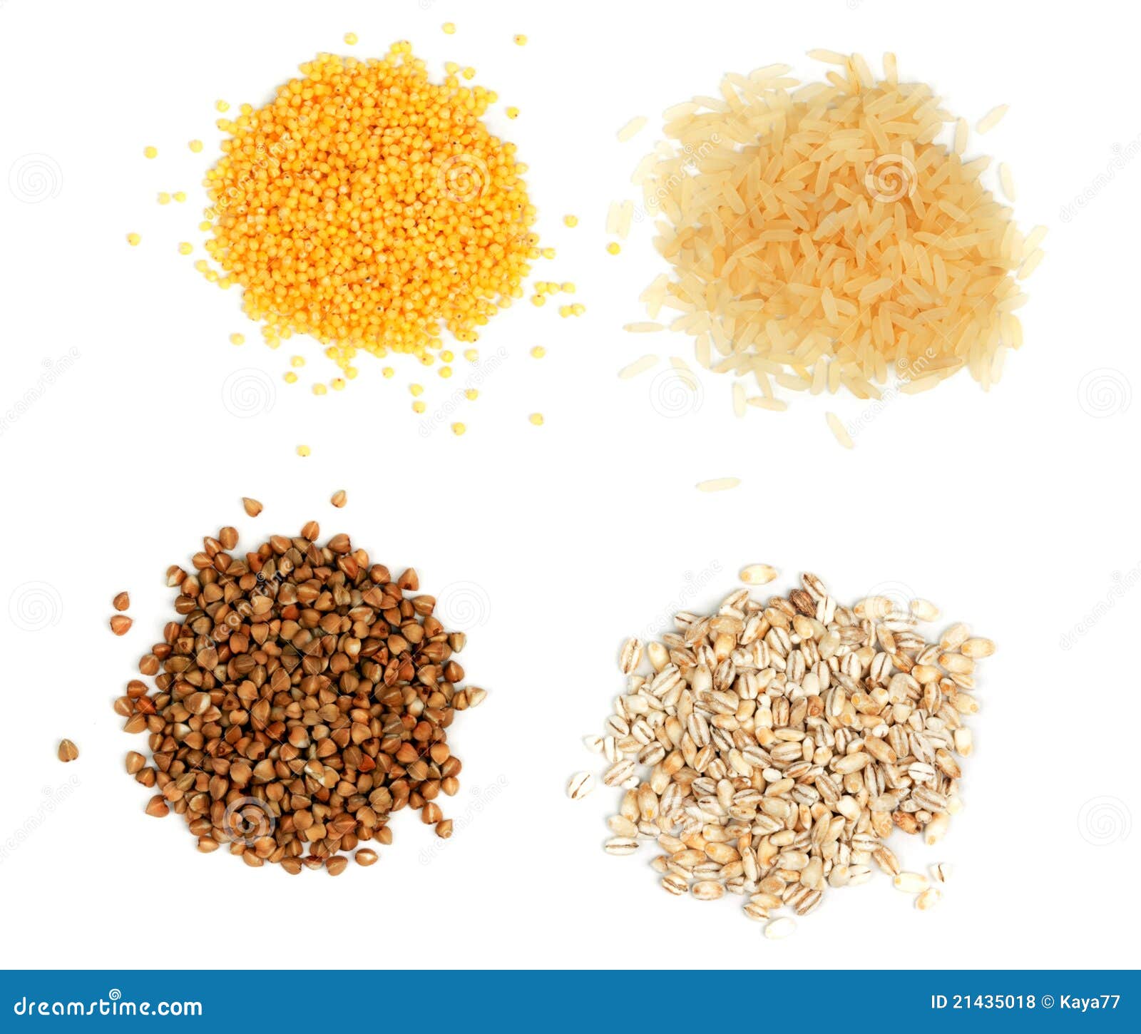 Rice, Millet, Buckwheat, Pearl Barley Stock Photo Image of heap, meal