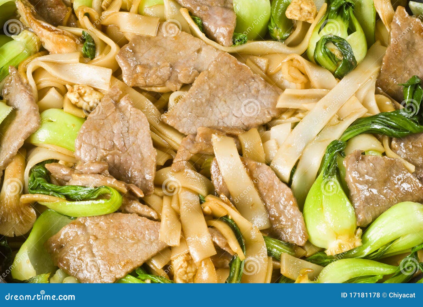 Rice Noodles and Beef Stir Fry Stock Photo Image of chinese, colored