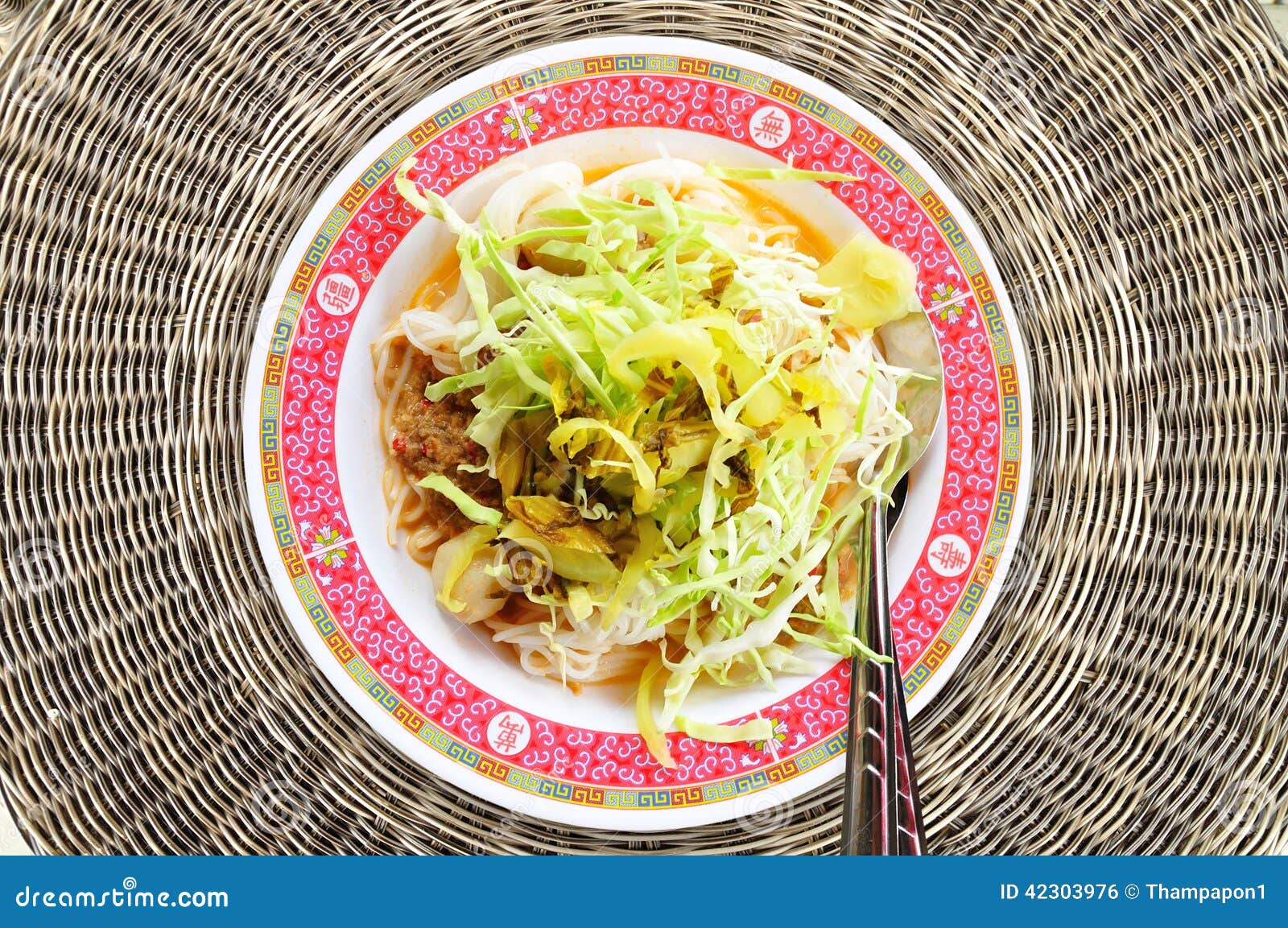 Rice Noodles Coconut Milk Curry Stock Photo Image of dish, ethnicity