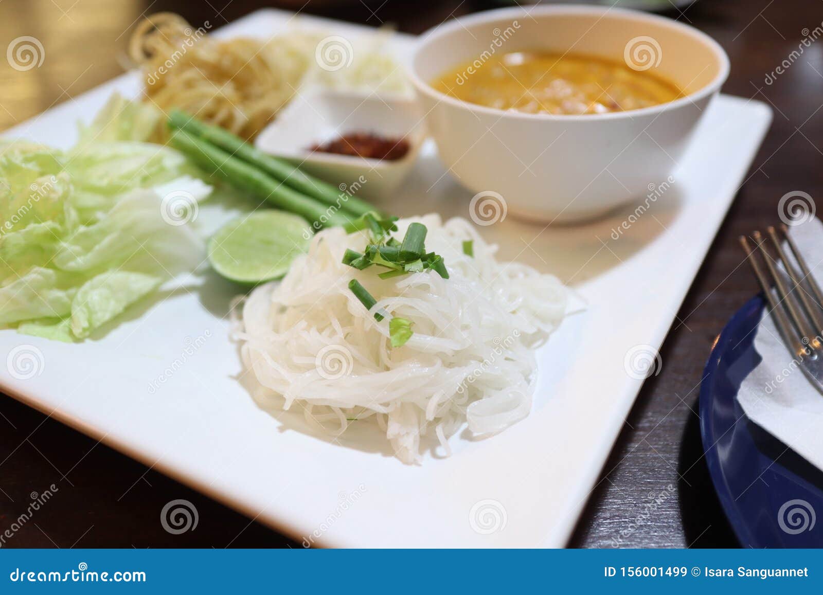 Rice Noodles and Coconut Milk Stock Image Image of gourmet, meal