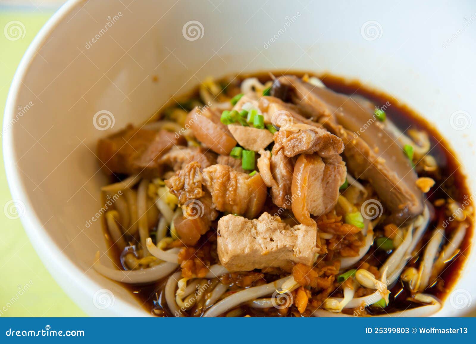 Rice noodles in white bowl stock image. Image of breakfast 25399803