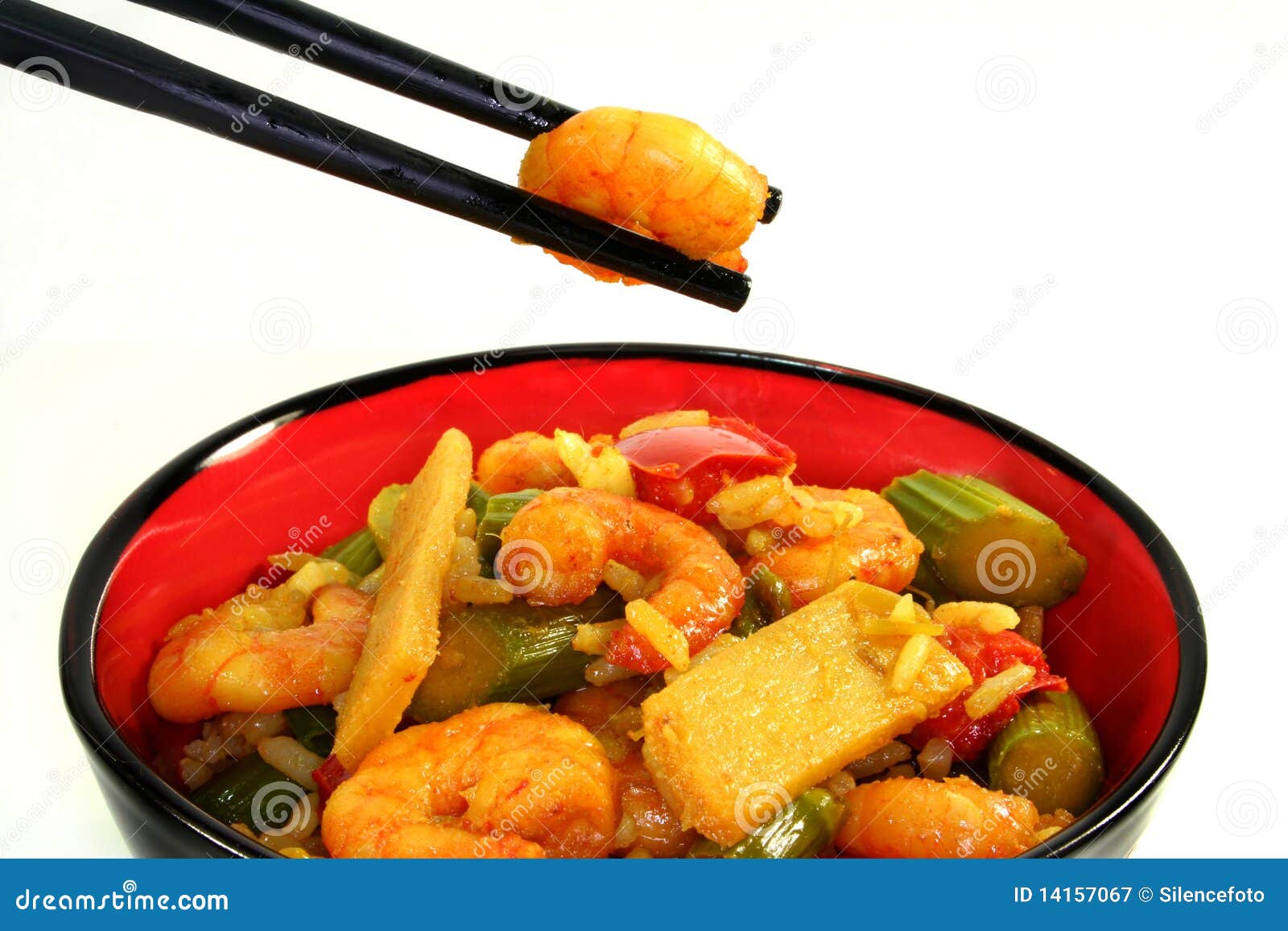 Rice pan stock image. Image of cilantro, asian, cuisine 14157067