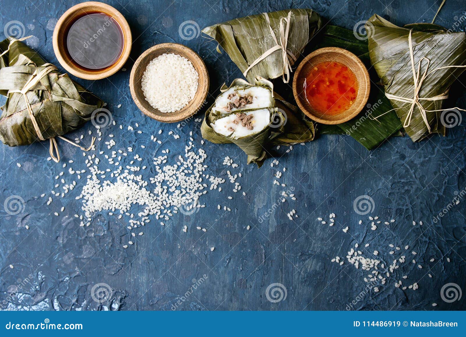 rice piramidal dumplings