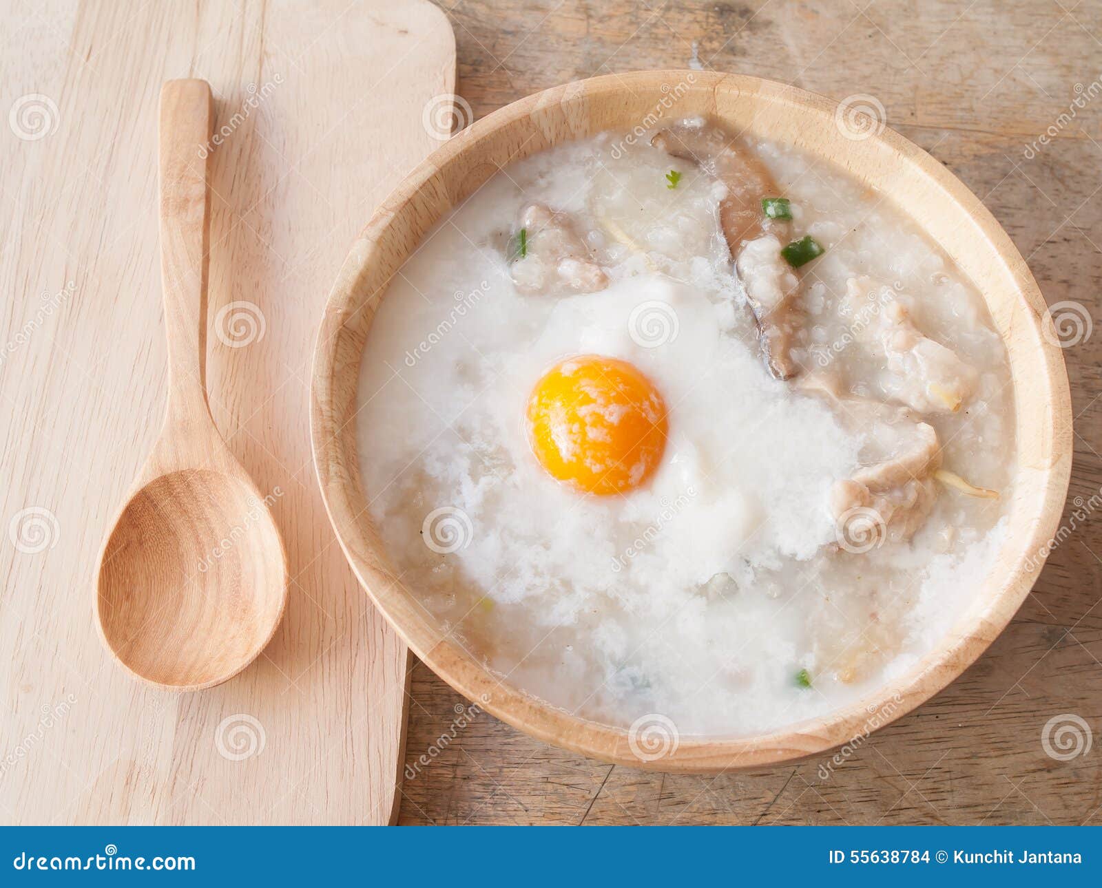 Rice Porridge for Breakfast Stock Photo Image of gruel, bowl 55638784