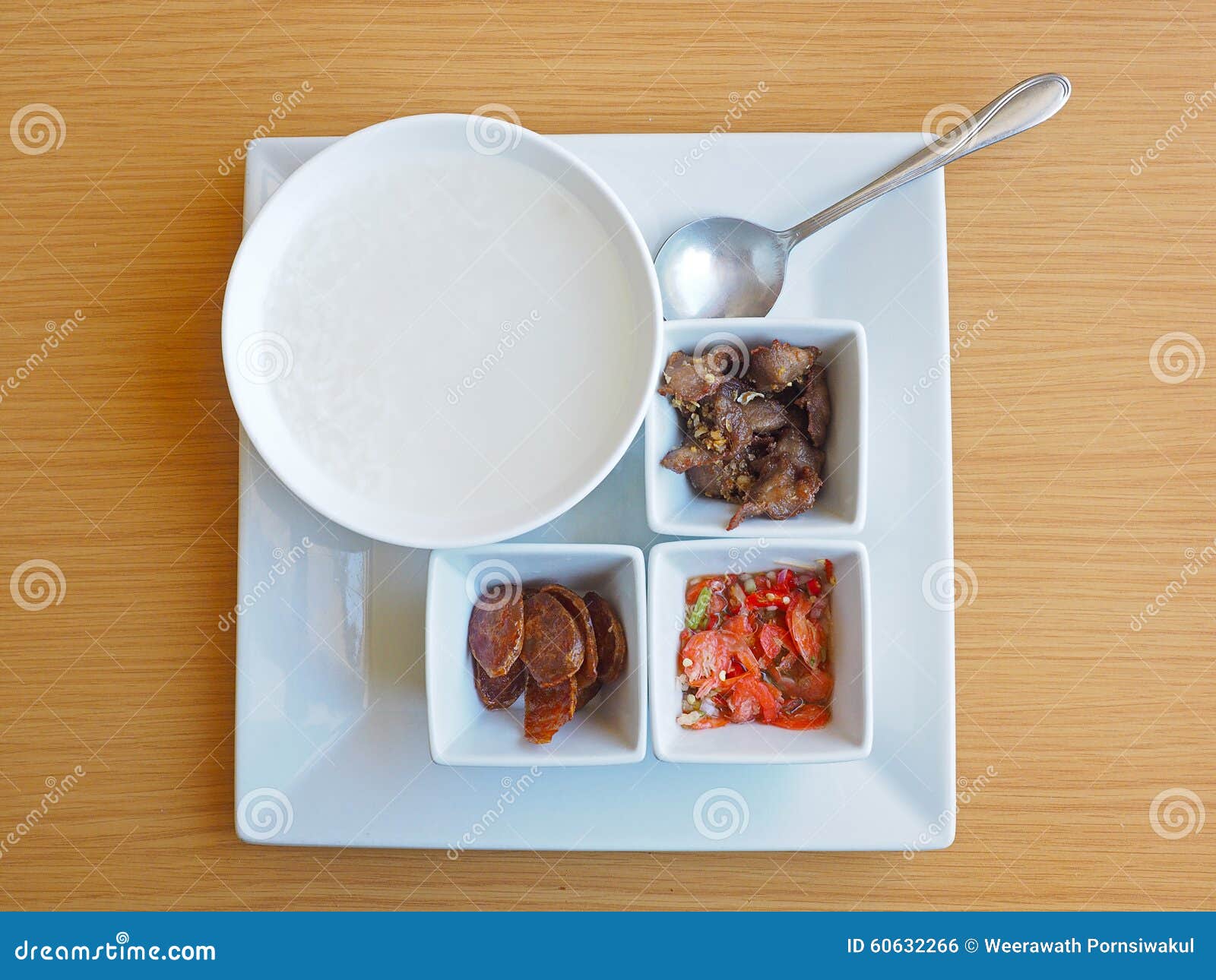 Rice Porridge and Side Dish Stock Photo Image of breakfast, healthy