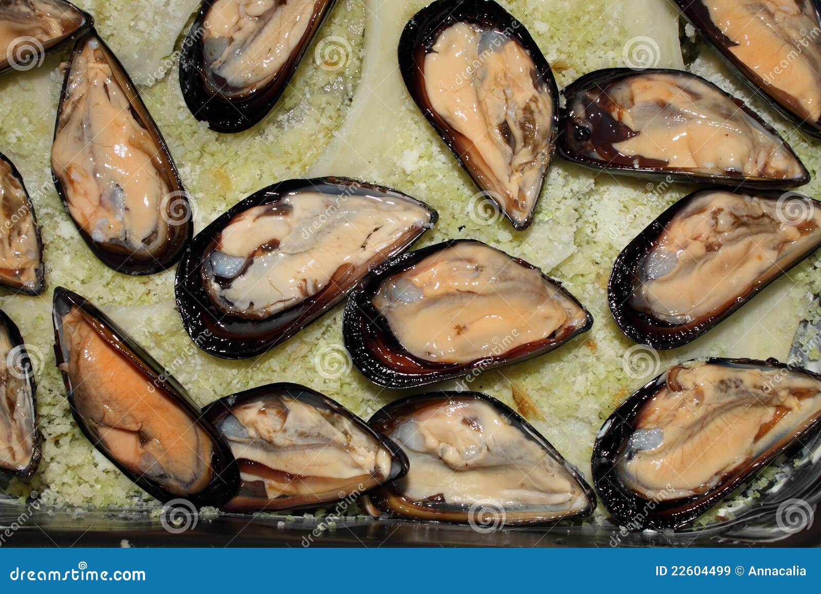 Rice potatoes and mussels stock image. Image of protein 22604499