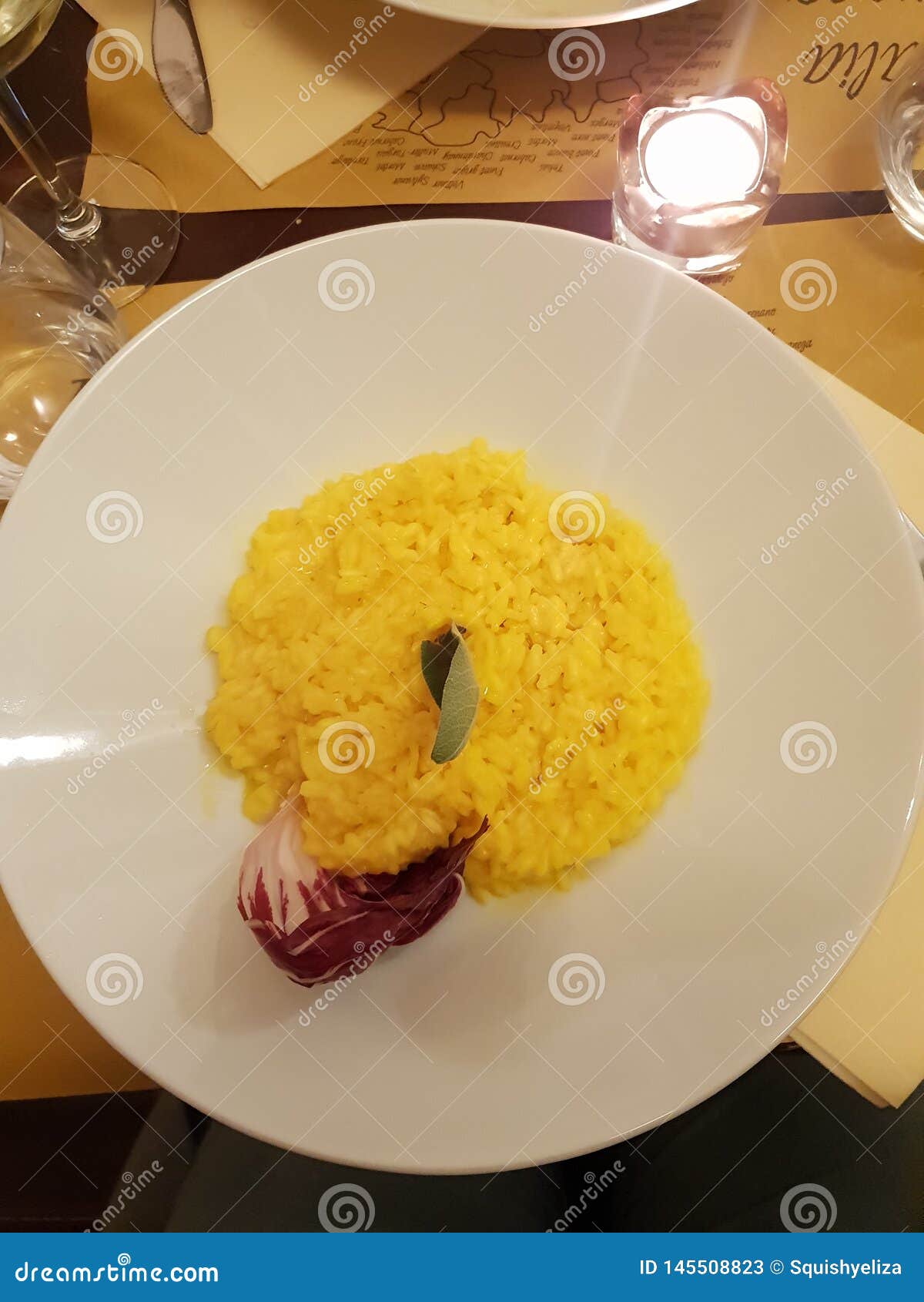 Risotto Alla Milanese, A Specialty From Milan, Italy Made By Brasing