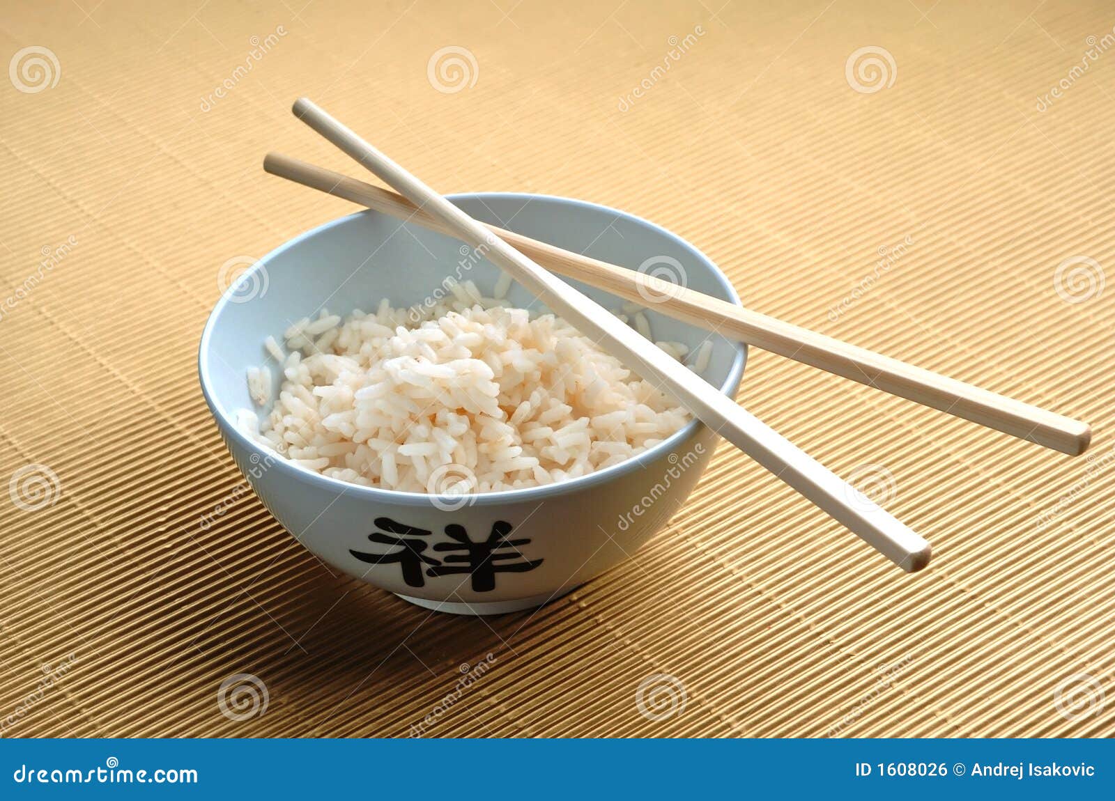 Rice and sticks stock photo. Image of food, bowl, chopsticks 1608026
