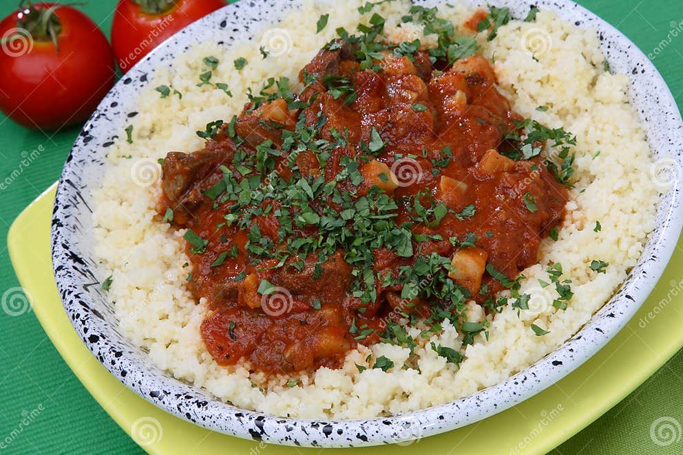 Rice with tomato sauce stock photo. Image of dish, parsley 7962230