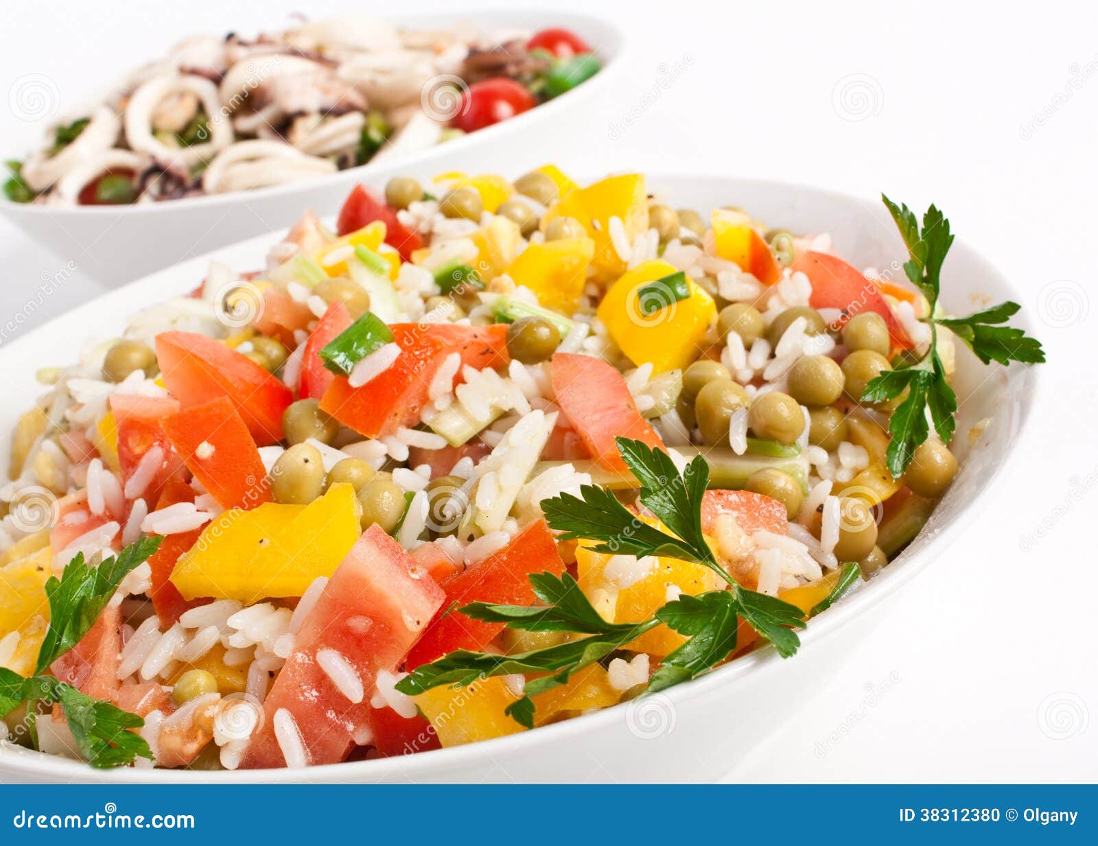 Rice and Vegetable Salad stock photo. Image of food, dinner 38312380