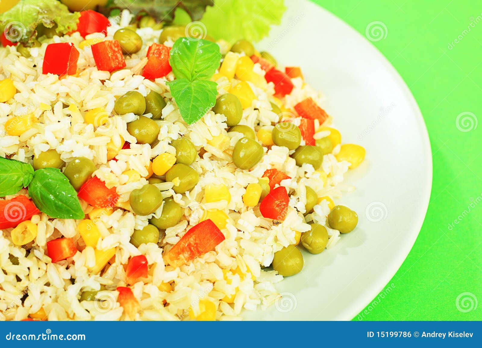 Rice with vegetables stock photo. Image of long, food 15199786