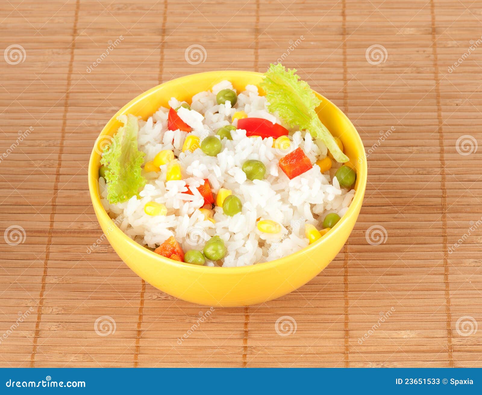 Rice with vegetables stock image. Image of vegetable 23651533