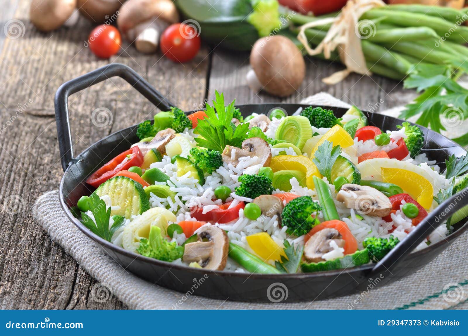 Rice with vegetables stock image. Image of lunch, cook 29347373