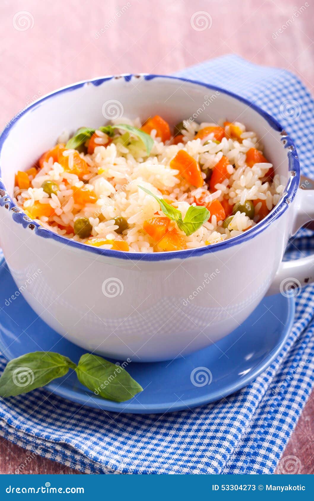 Rice with vegetables stock image. Image of healthy, dinner 53304273