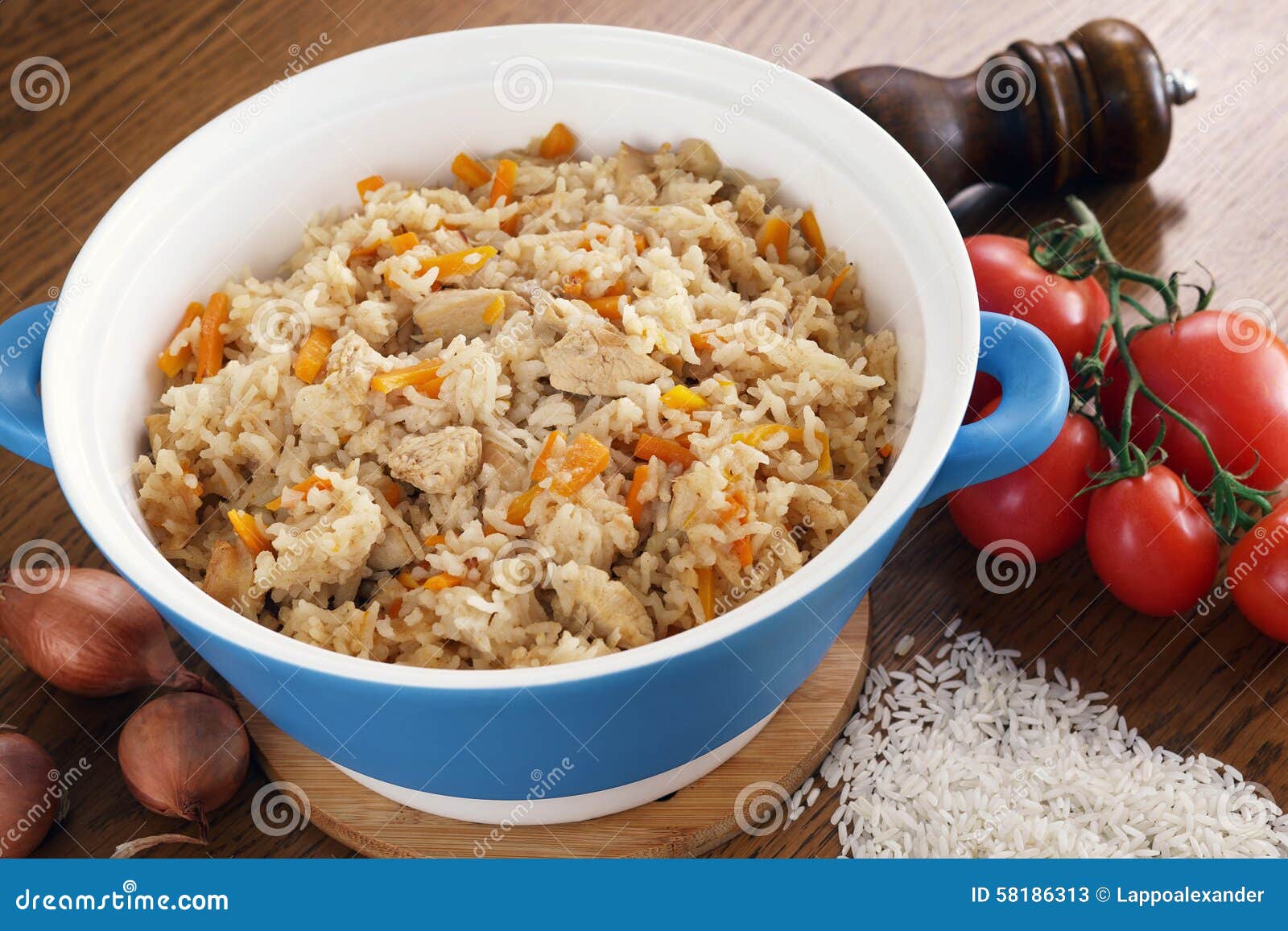 Rice with Vegetables and Spices Stock Image Image of bowl, food 58186313