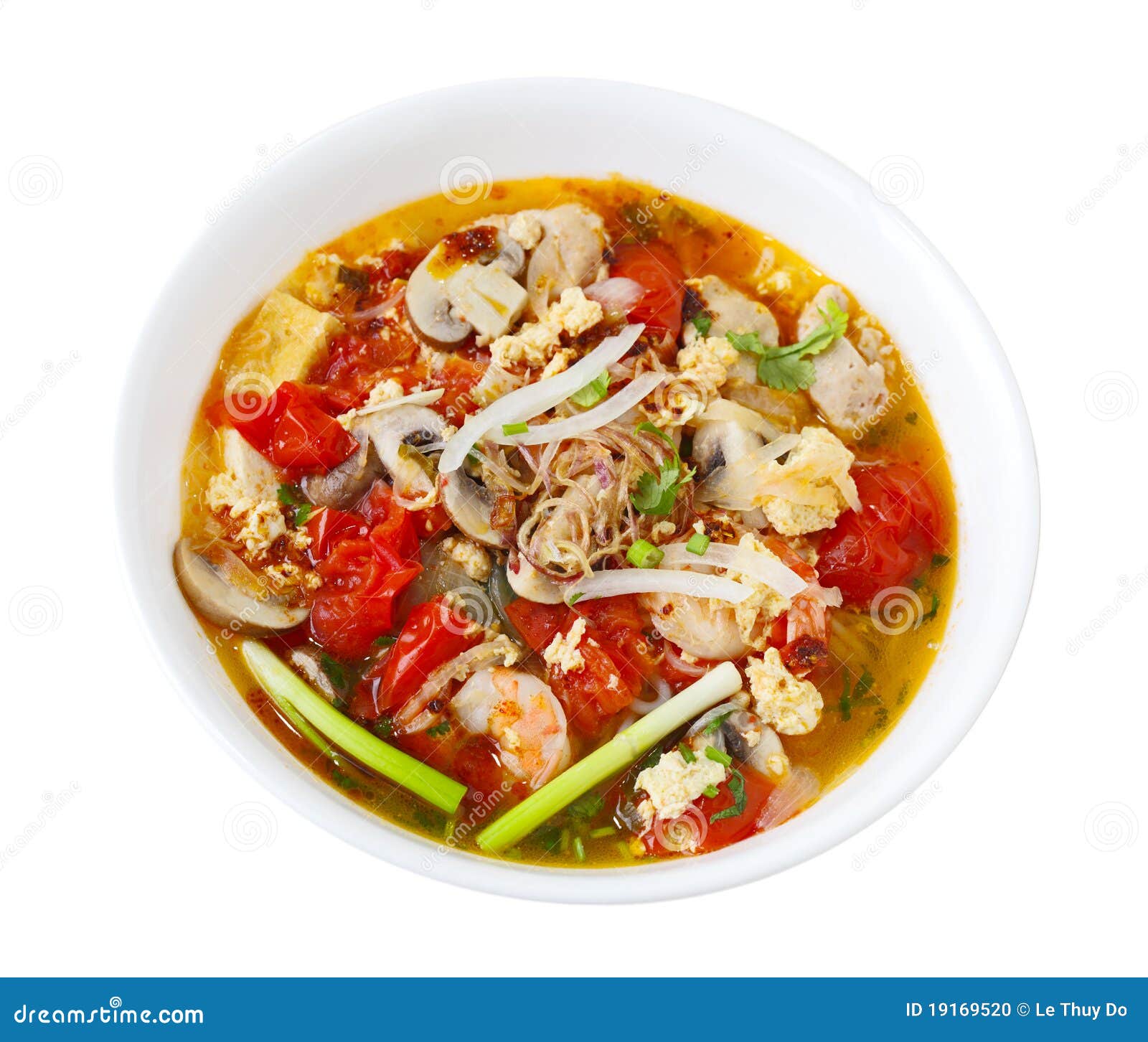 Bun Rieu Or Vietnamese Vermicelli Noodle Soup With Milled Crab M
