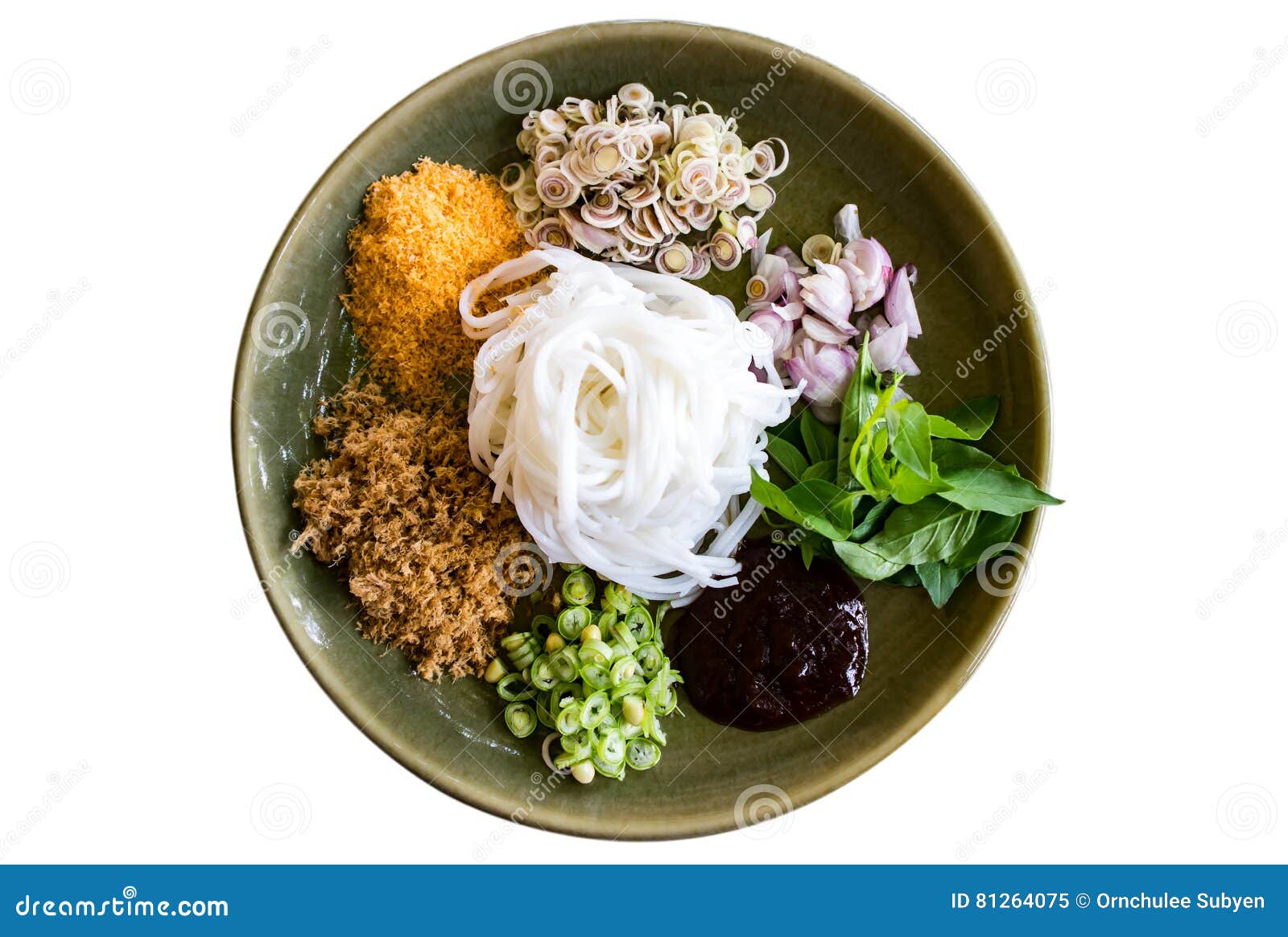 Rice Vermicelli Spicy Salad Stock Image Image of ingredients, grass