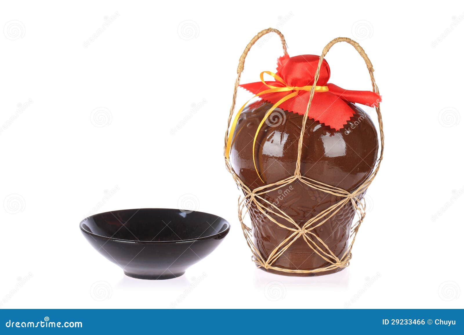 Rice Wine Jar And Ceramic Bowl Royalty Free Stock Image Image 29233466