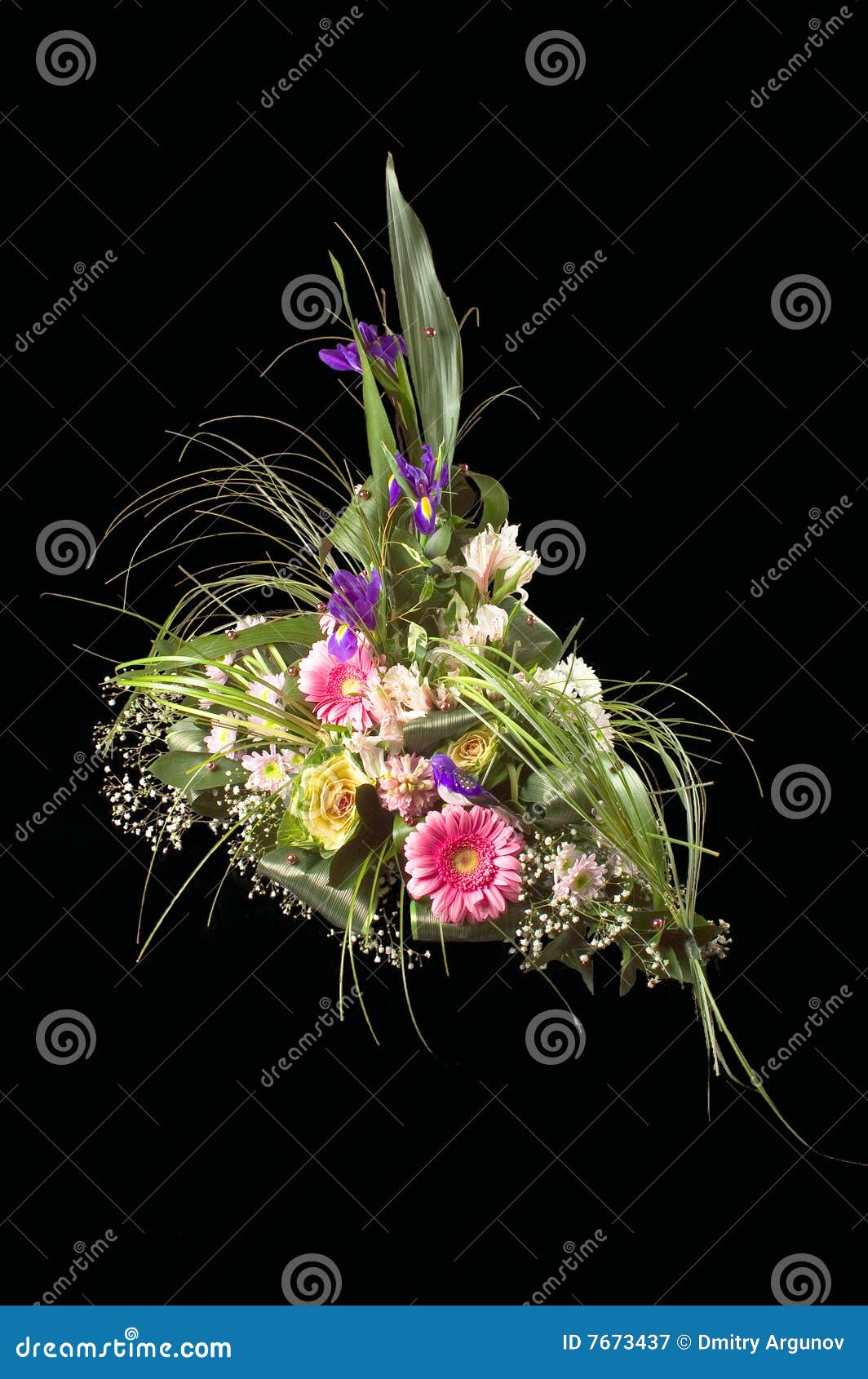 Rich and Beautiful Bouquet of Different Flowers Stock Image - Image of ...