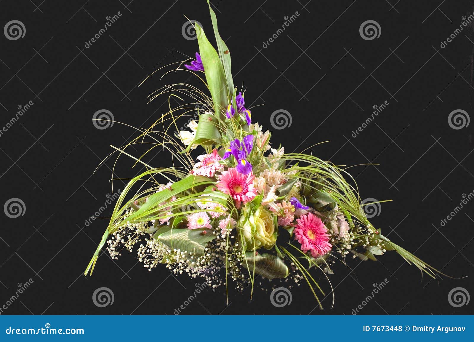 Rich and Beautiful Bouquet of Different Flowers Stock Photo - Image of ...