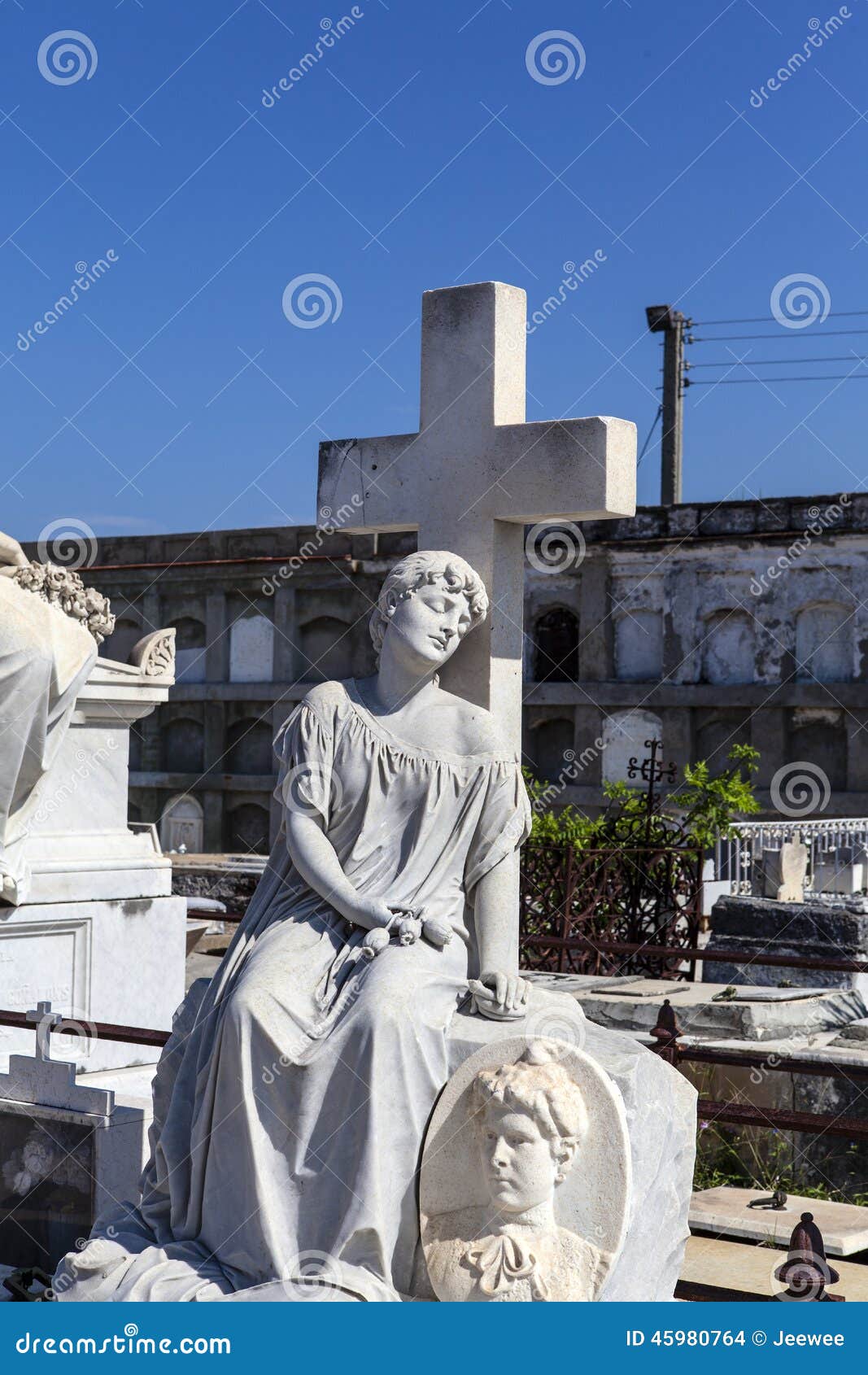 rich decorated grave at the roman catholic cementerio la reina cemetery in cienfuegos, cuba