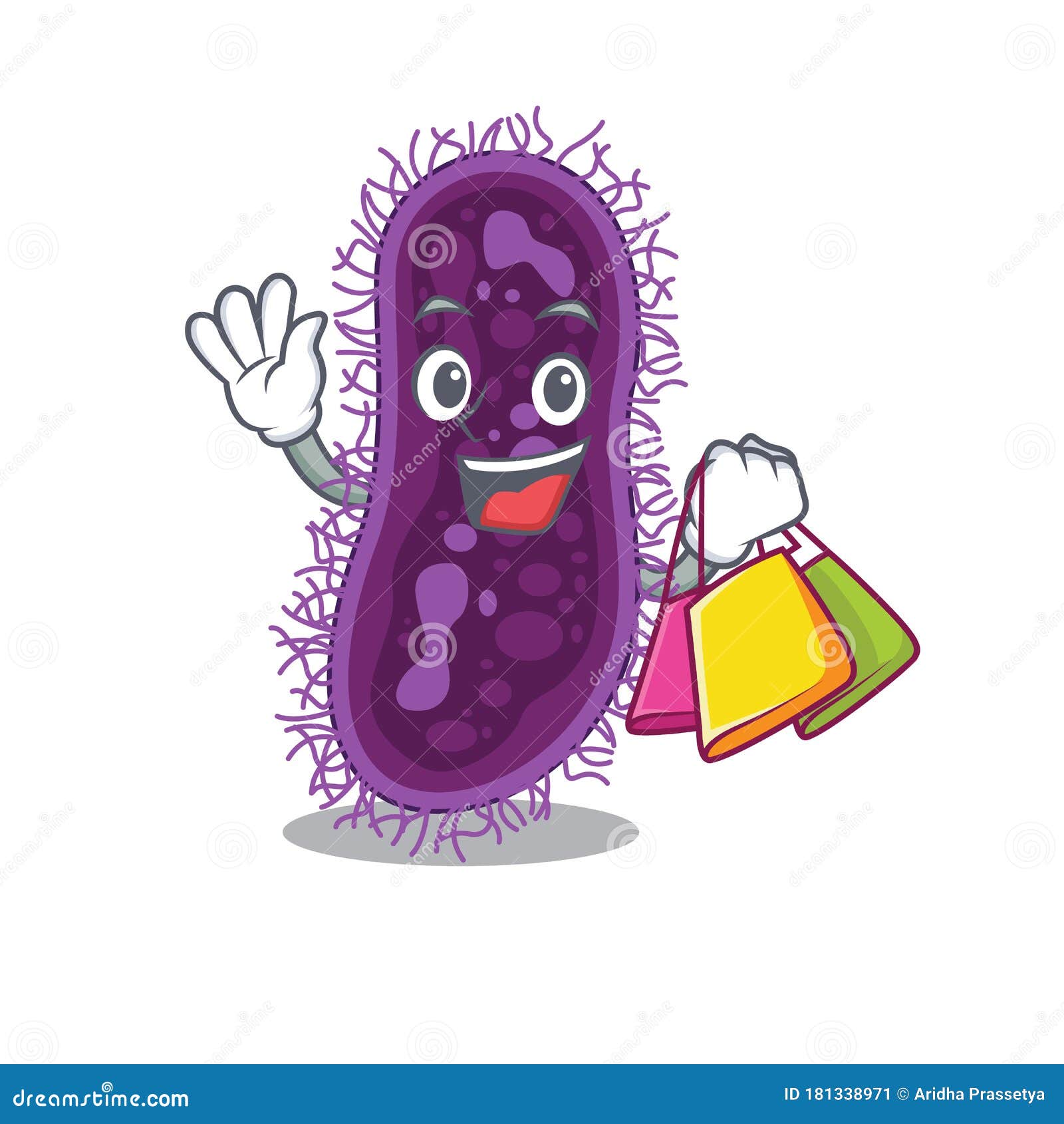 Rich and Famous Lactobacillus Rhamnosus Bacteria Cartoon Character ...