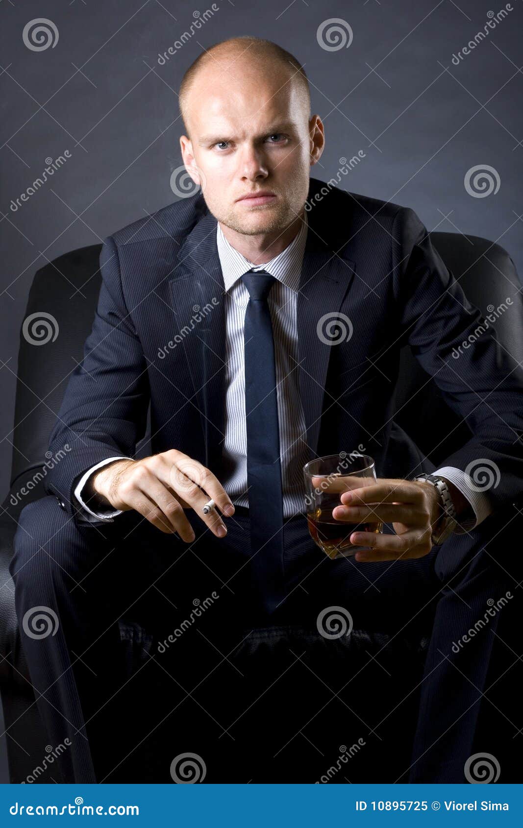 Rich Man Smoking A Cigarette Royalty Free Stock Photo 