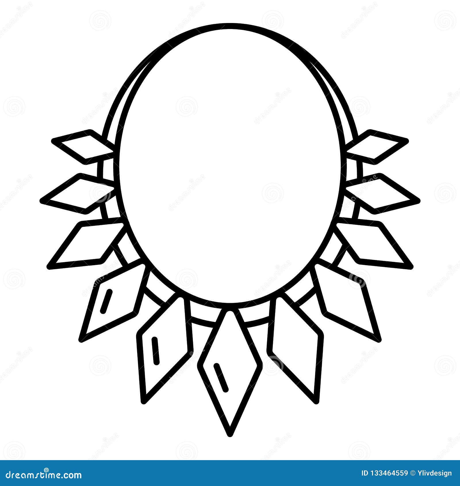 Rich Necklace Icon, Outline Style Stock Vector - Illustration of ...