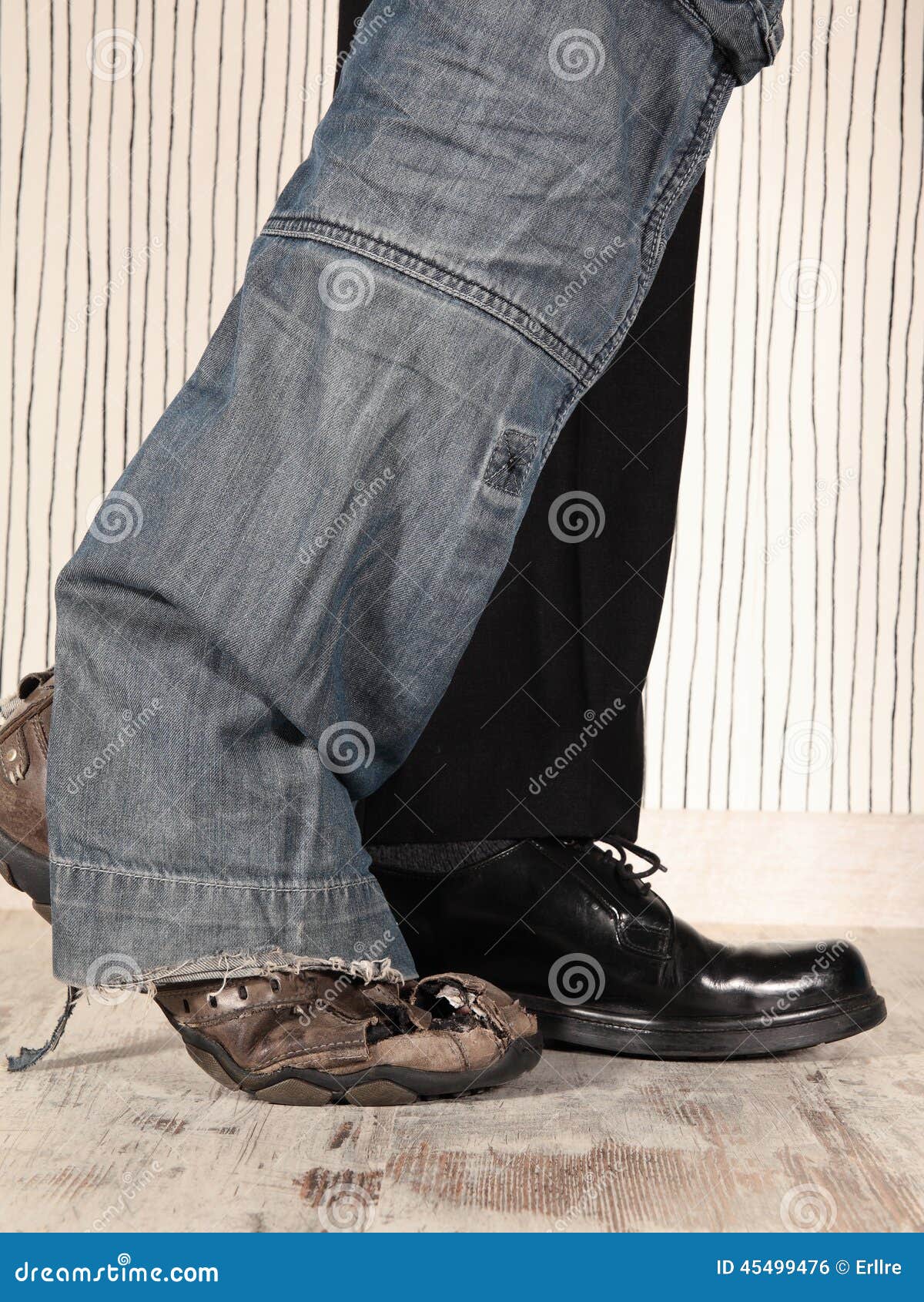 Rich and poor stock photo. Image of foot, leather, business - 45499476