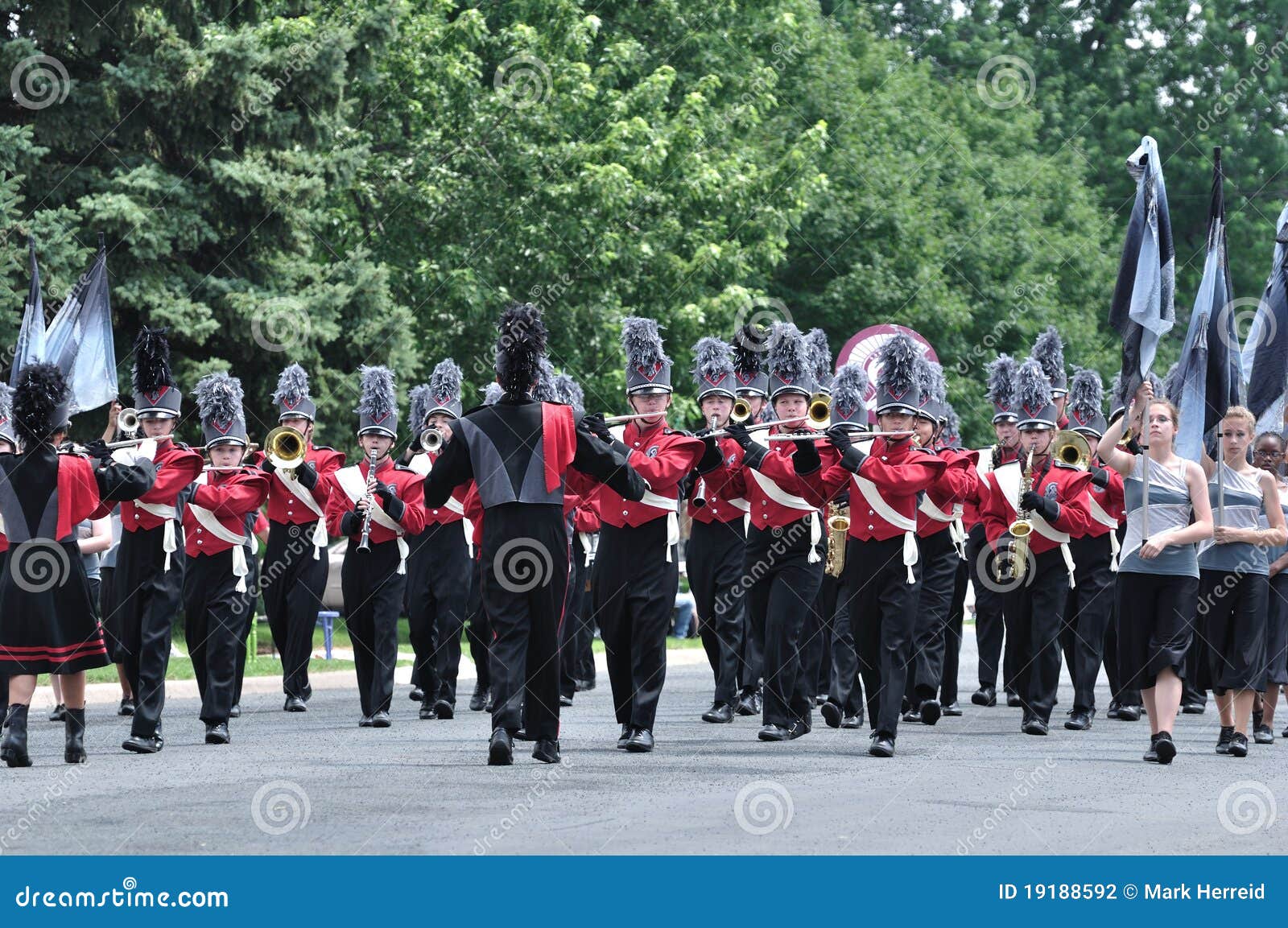 Richfield High School Marching Band in a Parade Editorial Photography