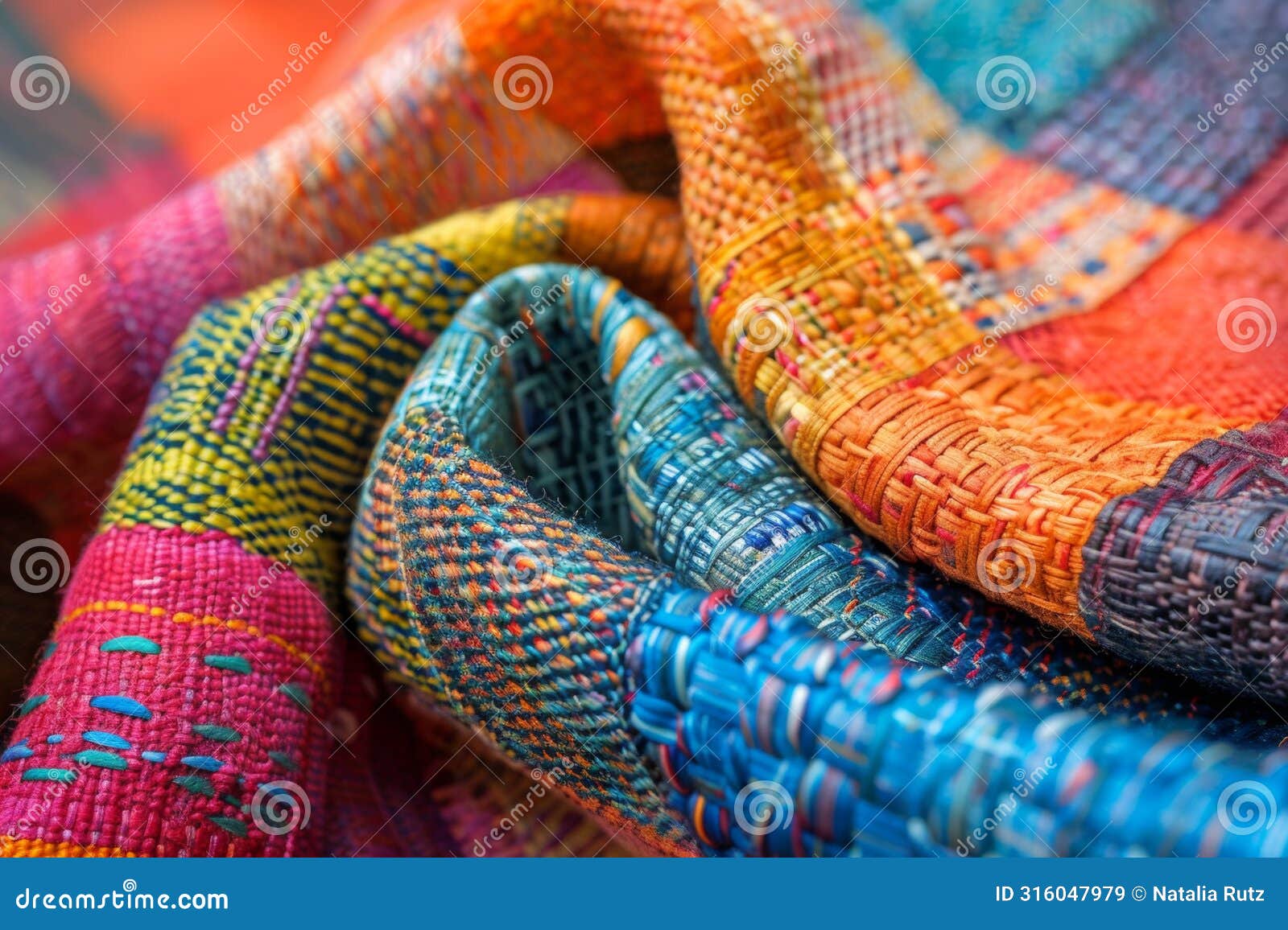 richly textured and colorful handwoven textiles