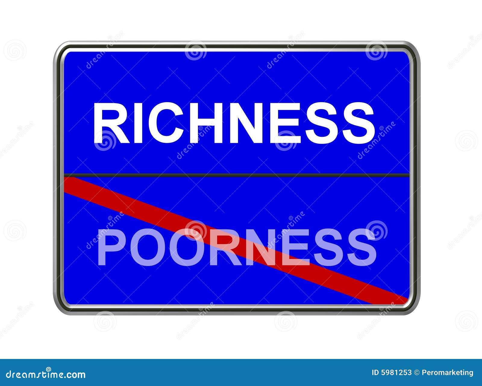 richness and poorness sign