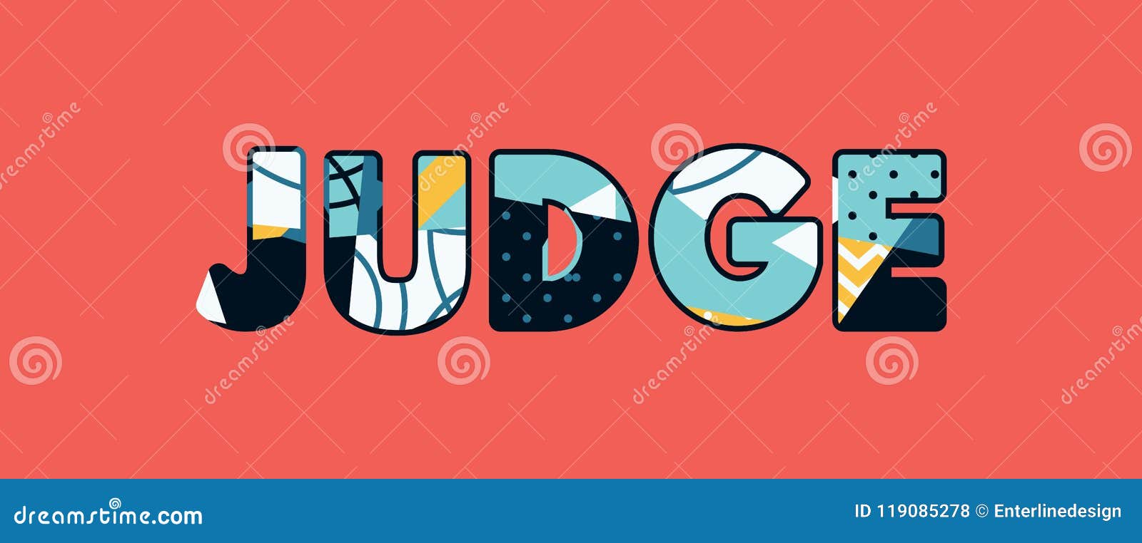 Richter Concept Word Art Illustration Vektor Abbildung Illustration von entscheiden, bewerten