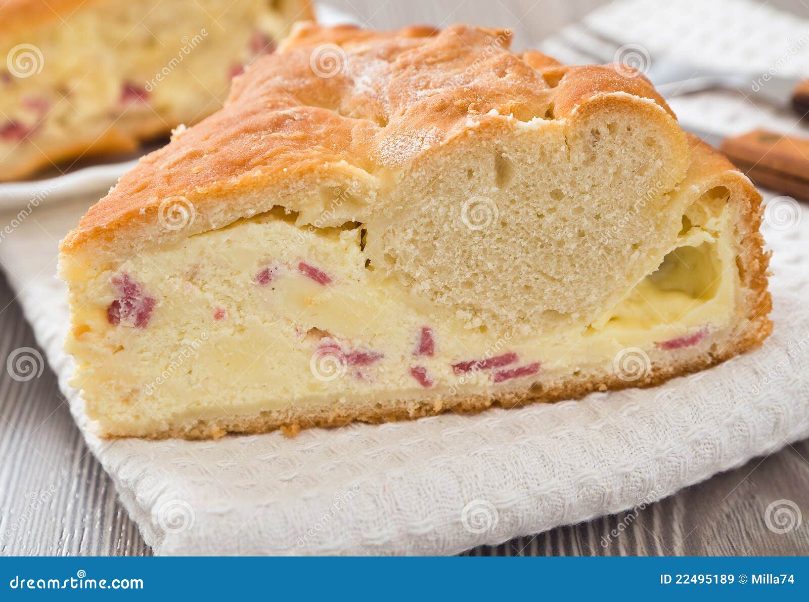 Ricotta cheese calzone. stock image. Image of background 22495189