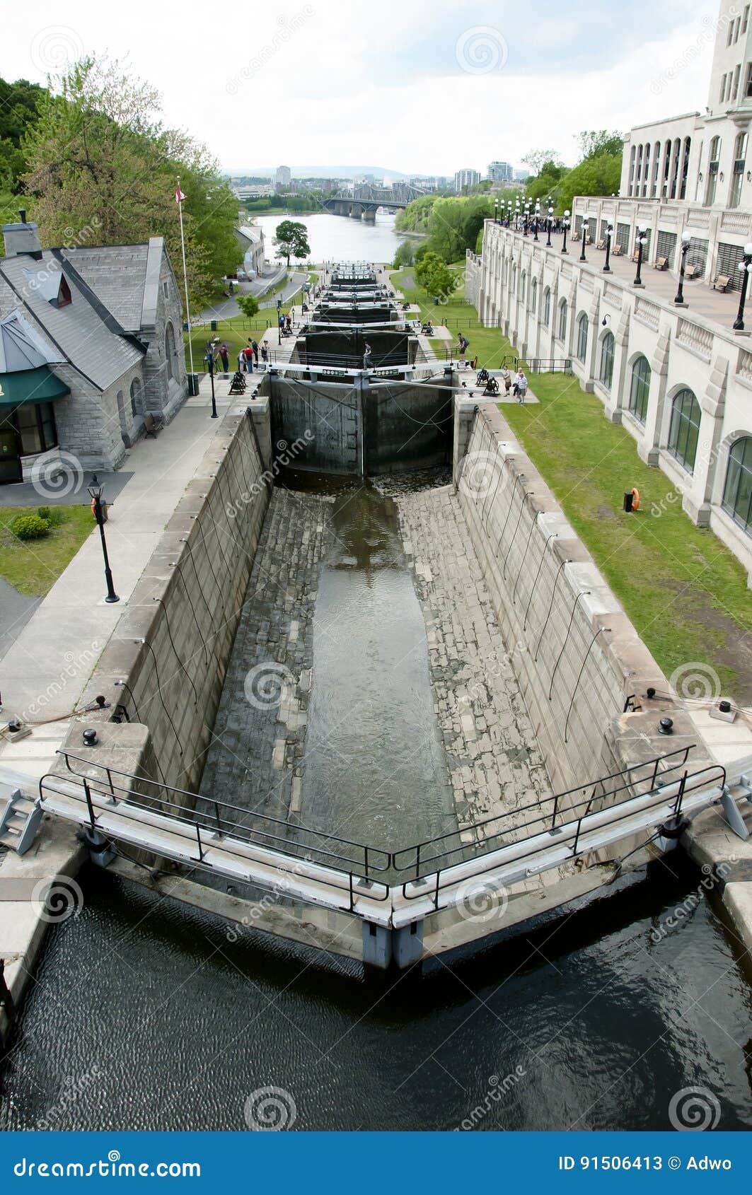 Rideau Canal Locks Ottawa Canada Stock Image Image of lock