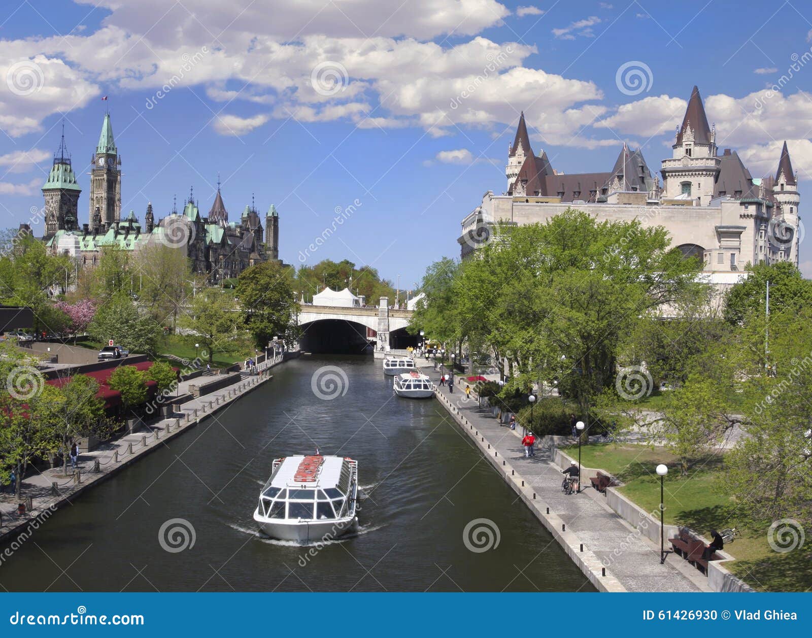 rideau canal, the parliament of canada, ottawa