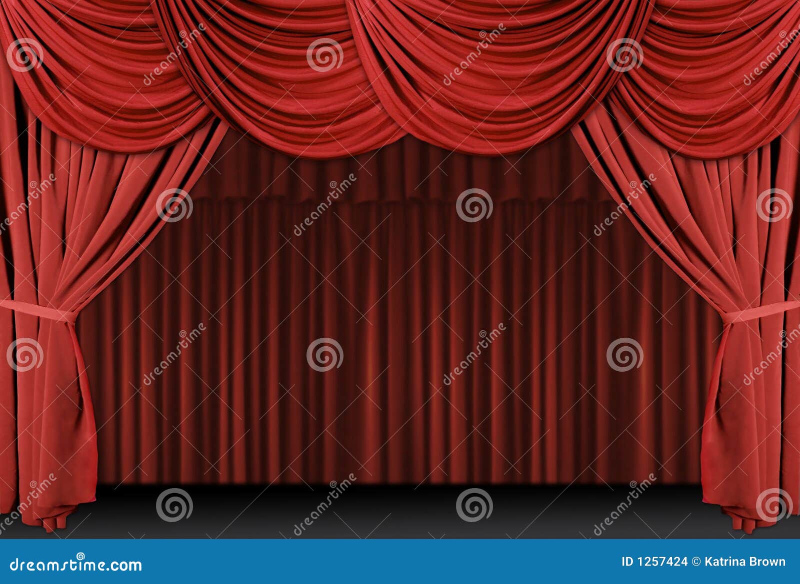 Rideaux Drapés Rouges En étape Illustration Stock Illustration du